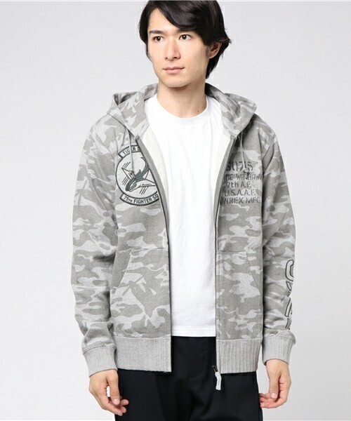 AVIREX avirex/アヴィレックス/TIGER SHARKS CAMO SWEAT PARKA/ タイガーシャークス カモスウェット パーカー