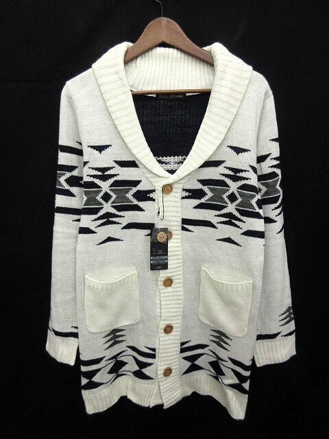 TETE HOMME カーディガン ニット 総柄