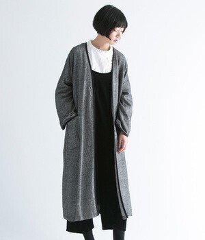 &yarn 【別注】綾起毛パイピングローブコート