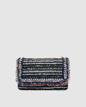 ZARA 布地クロスボディバッグ