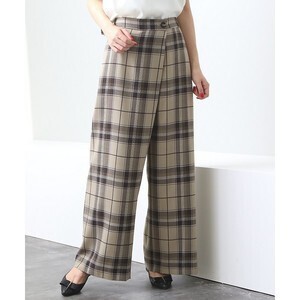 Rouge vif la cle チェックラップワイドパンツ