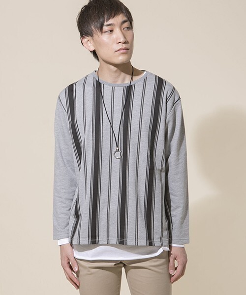 MAISON TOKYO MEN ストライプアンサンブルプルオーバー