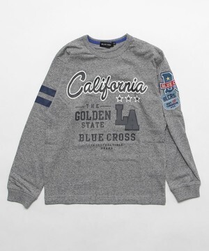 BLUE CROSS カレッジワッペンロゴ長袖Tシャツ