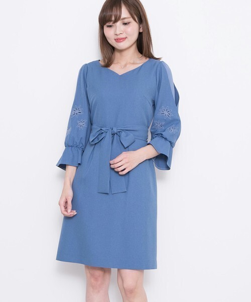PROPORTION BODY DRESSING カットワークスリーブワンピース