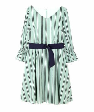 PROPORTION BODY DRESSING カラーストライプサッシュ付ワンピース