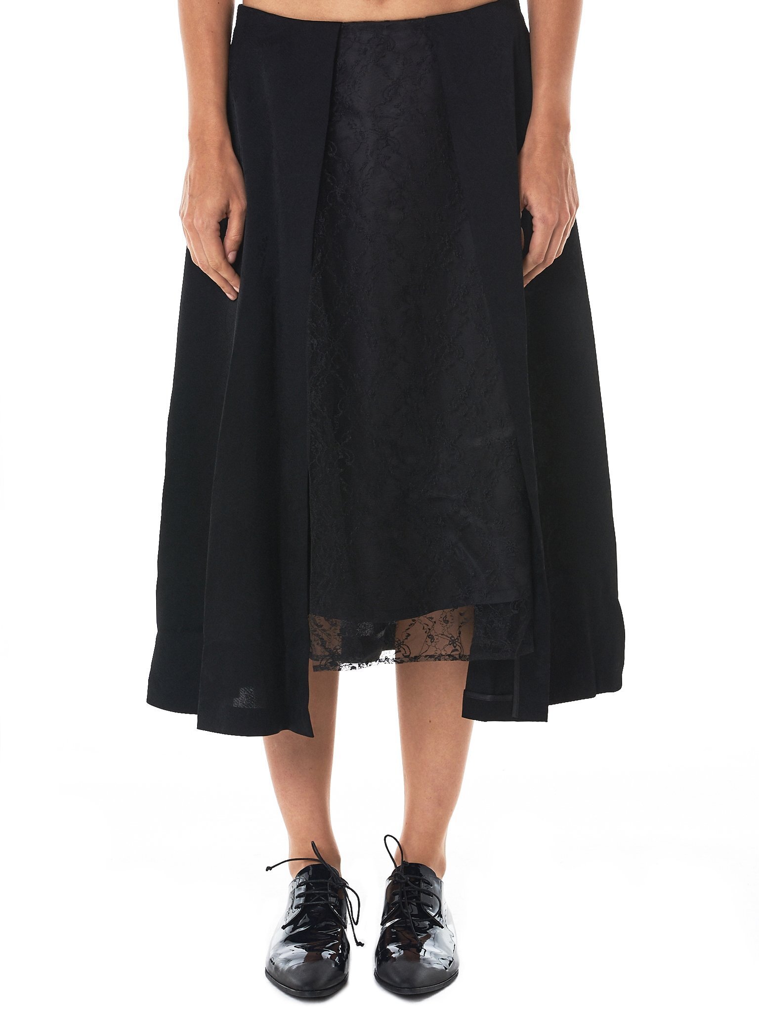 noir kei ninomiya LACE FLORAL SKIRT
