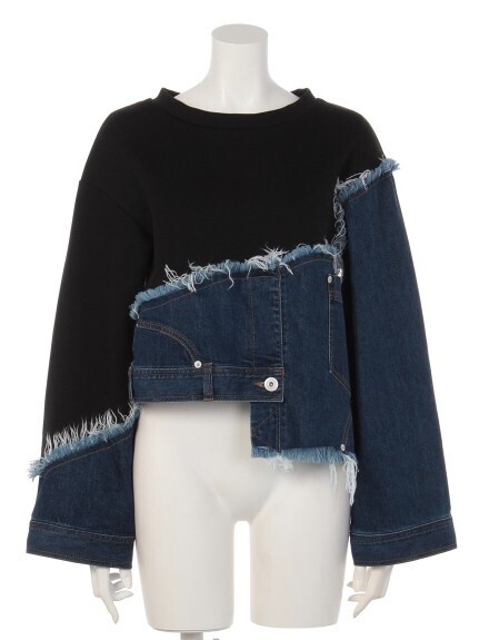 AULA AILA REMAKE DENIM トップス