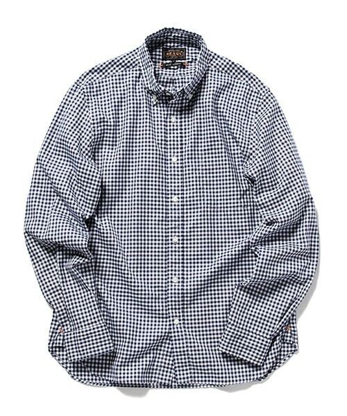 BEAMS PLUS ツイル ギンガム チェック ボタンダウン シャツ