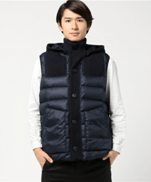 BARK 【474-36111001】ダウン×ニット　ベスト / QUILTED VEST