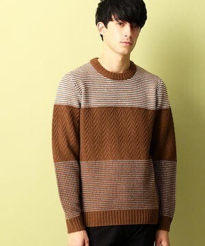 COMME CA COMMUNE クルーネックニット