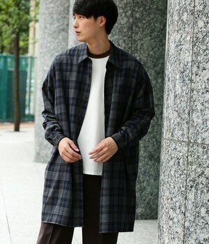 JUNRed TRチェックロングシャツ