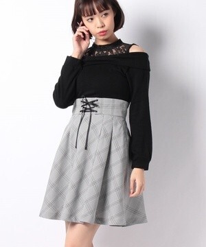 CECIL McBEE オフショルドッキングワンピース