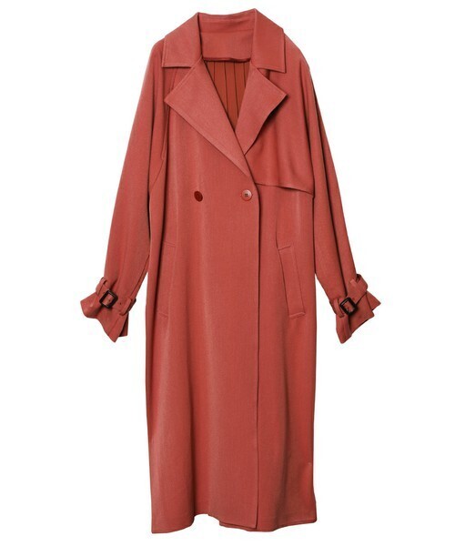 AMERI SEE THROUGH BACK PLEATS TRENCH