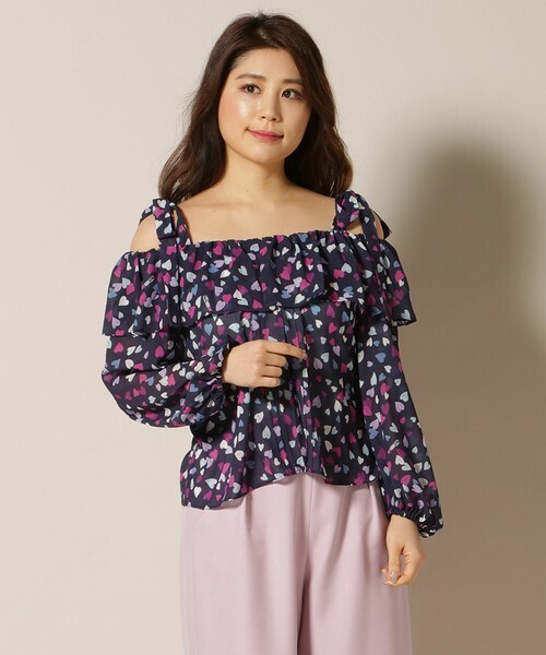 WILLSELECTION ハートシフォンブラウス