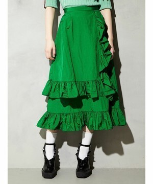 PAMEO POSE RUFFLE WRAP SKIRT