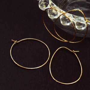 Sweets Jewelry Market 【SJ03817】 K10YG 地金 フープ ピアス