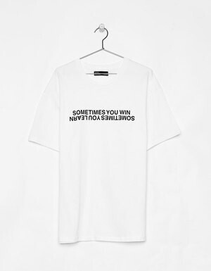 Bershka T-shirt with slogan