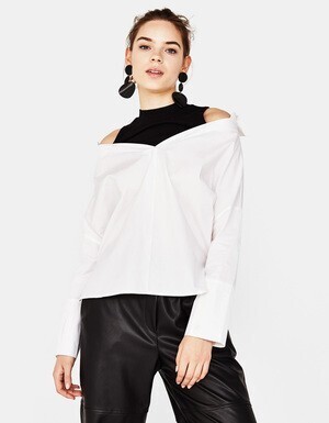 Bershka インナーシャツ付きシャツ