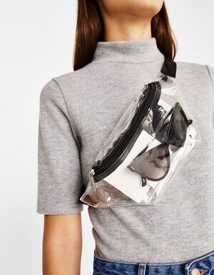 Bershka クリアウエストバッグ