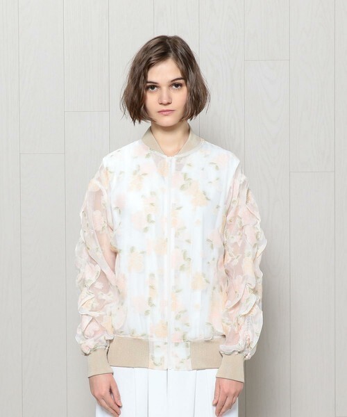 08sircus FLOWER CUT JACQUARD BLOUSON