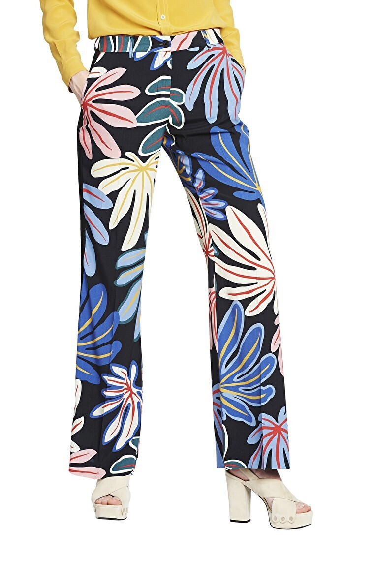 ottod'Ame PRINTED VISCOSE PALAZZO TROUSERS