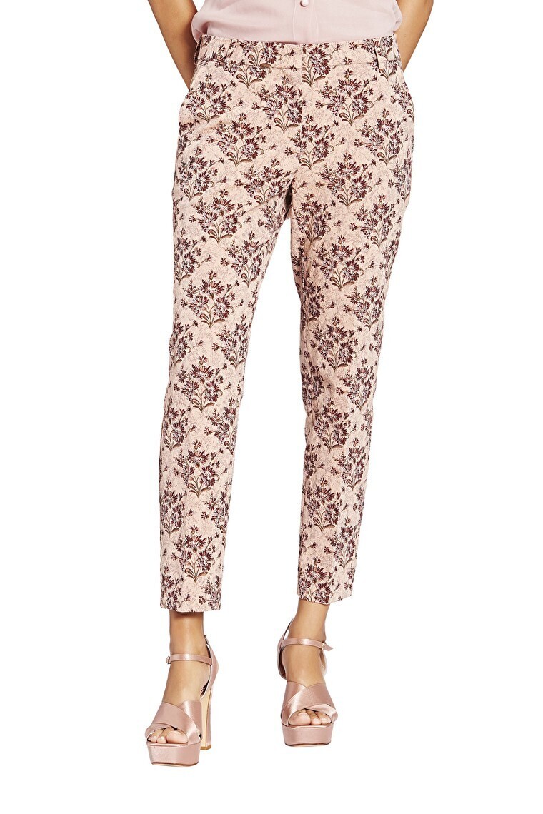 ottod'Ame SLIM-FIT TROUSERS WITH FLORAL PRINT