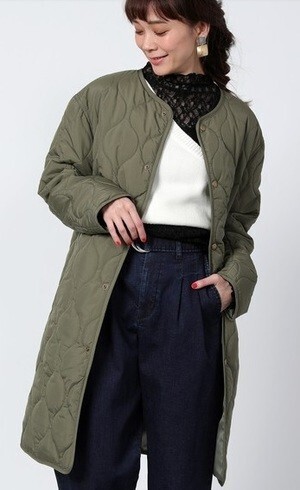 FREAK'S STORE キルティングロングコート