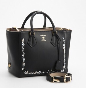 A.D.M.J. BLUGAROPLUS SWAROVSKI・CRYSTALS W-ZIPTOTEBAG