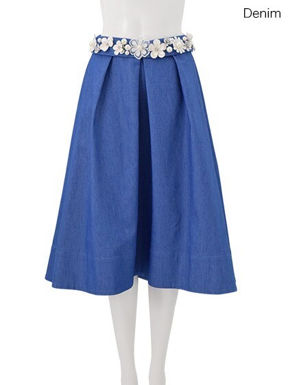 Chesty Flower Belt Skirt