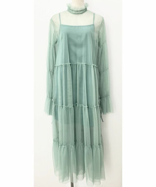 lilLilly シースルーチュールドレス