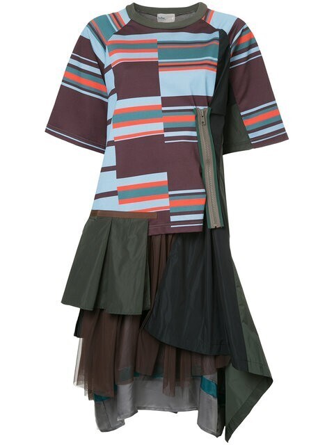 kolor layered T-shirt dress