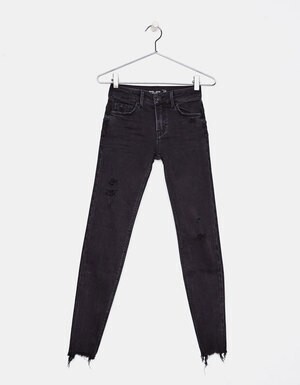 Bershka Ecologically grown cotton ストレッチプッシュアップデニムパンツ