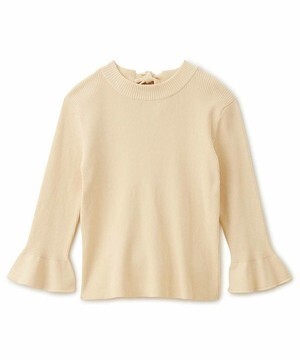 Supreme.La.La. バックリボンリブニットトップス