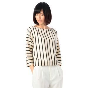 DRESSTERIOR サテンストライプブラウス