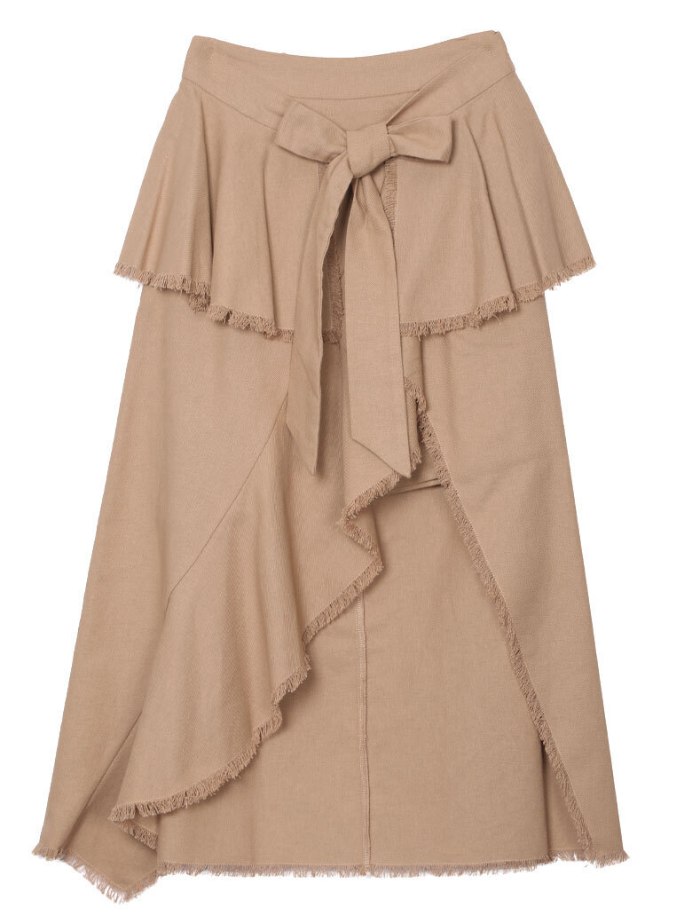 AMERI CUT OFF RUFFLE SKIRT