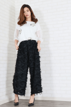 &g’aime 3Dレースワイドパンツ(296-62600)