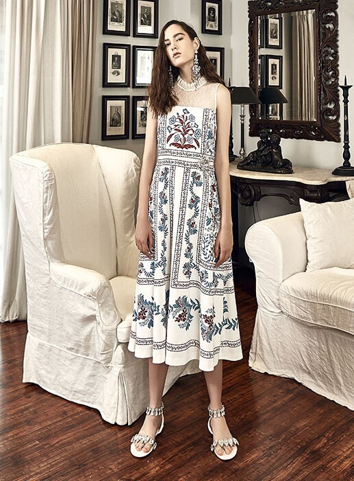 DISAYA VERANDAHS REMIX MIDI DRESS