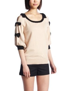 DOUBLE STANDARD CLOTHING 14Gニットリボン付きトップス