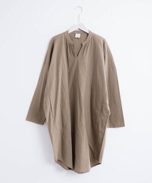 fillil V襟コットンシャツワンピース