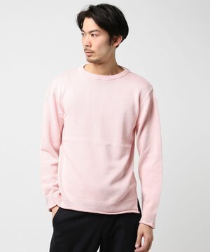BLUE TORNADO 硫化サンドウォッシュクルーネックニット