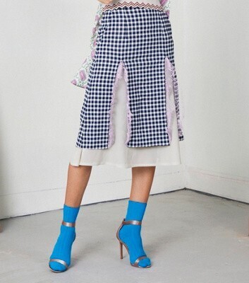 NAIFE フリルスリットフレアスカート