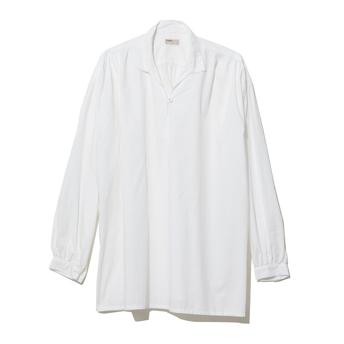 NAISSANCE Gathered Skipper Shirt / WHITE