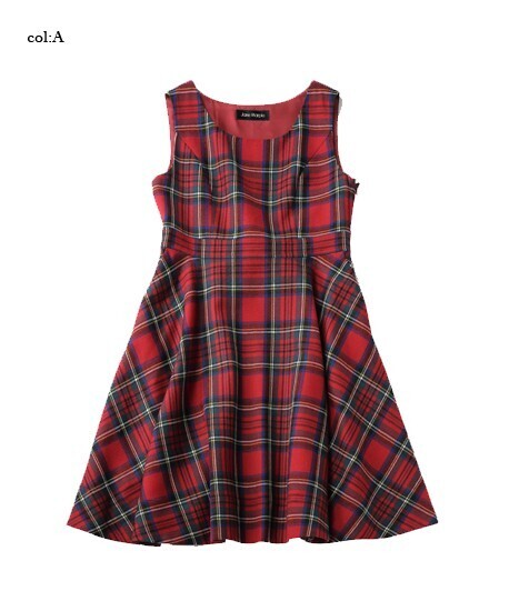 Jane Marple Wool Tartan Back Ribbon JSK