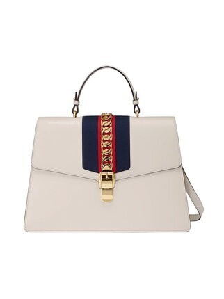 GUCCI シルヴィ レザー ハンドバッグ