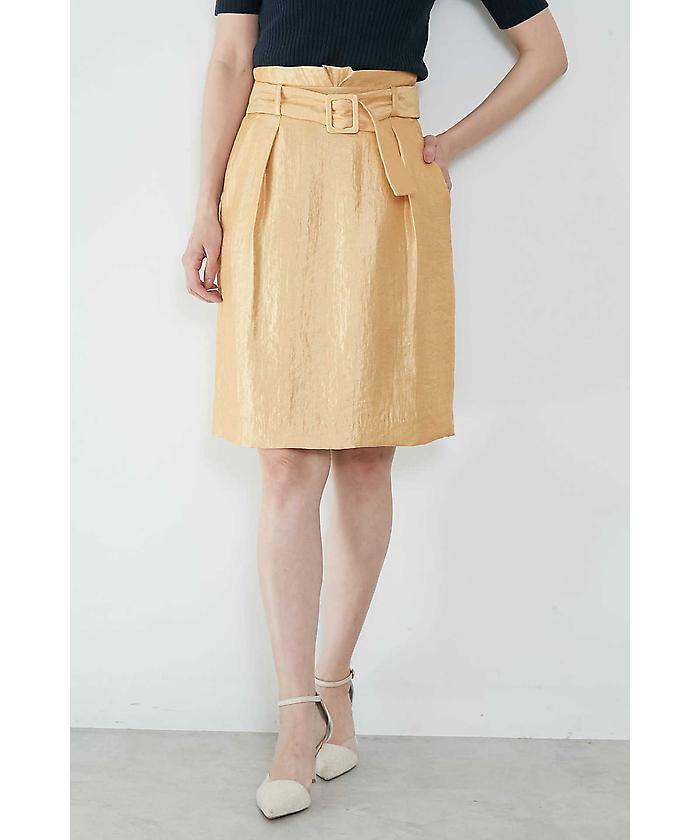 PROPORTION BODY DRESSING シャイニータイトタックスカート