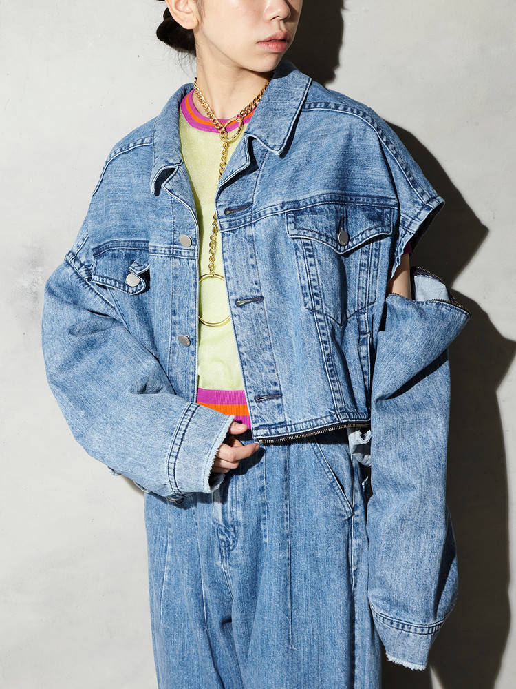PAMEO POSE 3 WAY BIG DENIM JACKET