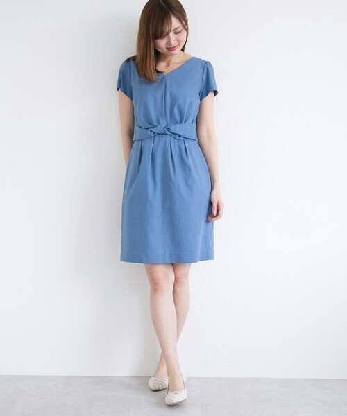PROPORTION BODY DRESSING リヨセルセオαツイルバックレースワンピース
