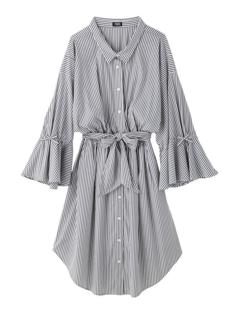 PAMEO POSE STRIPE SHIRTS DRESS