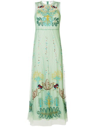 RED VALENTINO RED VALENTINO エンブロイダリー マキシワンピース