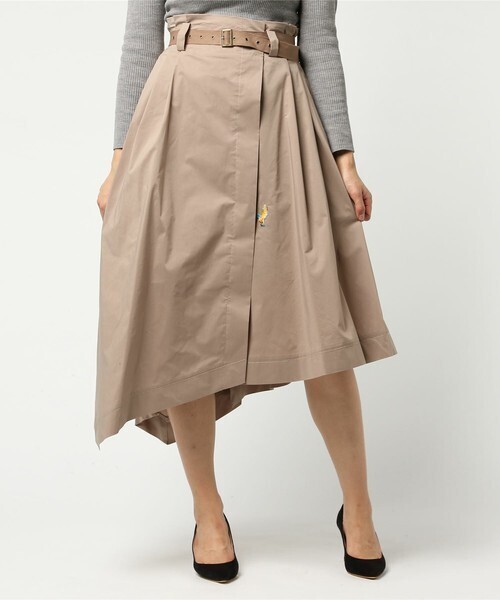 DOUBLE STANDARD CLOTHING タイプライターアシンメトリースカート